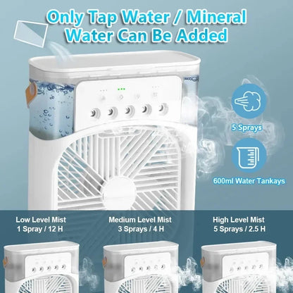 Cooler Fan Pro™ | Ventilador Portátil 3 en 1 con Nebulizador