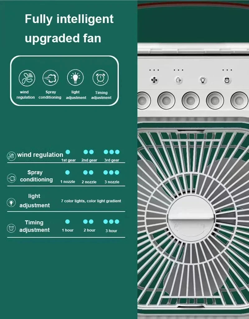 Cooler Fan Pro™ | Ventilador Portátil 3 en 1 con Nebulizador